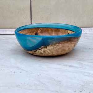 Bol en résine de bois pour la décoration de la maison, bol élégant multi-usages pour servir, présenter ou offrir en cadeau - Product Image 1