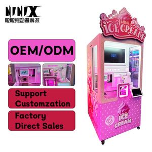 เครื่องจำหน่ายไอศกรีมอัตโนมัติเชิงพาณิชย์ สีชมพู พร้อมระบบจ่ายเงินด้วยคิวอาร์โค้ดและโทเค็น รวมถึงฟังก์ชัน SDK - Product Image 5