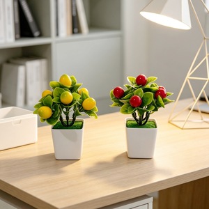 Artificial Fruit <b>Tree</b> <b>Mini</b> Potted Plant 15cm Plastic Desktop Bonsai Fortune Fruit New Year Gift - Product Image 5