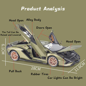 Weituo Hot-saling 1/18 <span class=keywords><strong>Sian</strong></span> <span class=keywords><strong>FKP</strong></span> <span class=keywords><strong>37</strong></span> 4 portes d'ouverture retirer alliage métal moulé sous pression modèles de voitures - Product Image 4