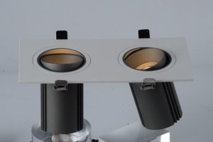 Spot éclairage <span class=keywords><strong>Double</strong></span> tête Anti-éblouissement intérieur encastré carré Led Downlight haute qualité 16W carré Led Spot lumière pour projet - Product Image 4