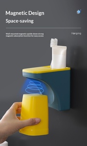 Suction Cup Holder Wall Mounted No <b>Drilling</b> Required Cup Organizer PP Material Bathroom - Product Image 6