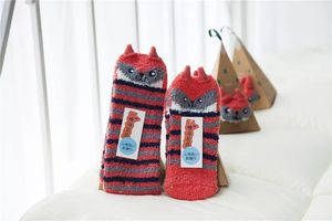 3D <strong>Wholesale</strong> Winter Warm Animals Cute Cartoon Pig Reindeer Rabbit Chicken Snowman Panda Coral Fleece <strong>Fuzzy</strong> Parent-child <strong>Socks</strong> - Product Image 2
