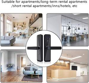 Wifi tuya יישום דלת חכם מנעול אלומיניום cerraduras inteligentes טביעת אצבע בתוך keyless דיגיטלית עמיד למים ידית נעילה חכמה - Product Image 6