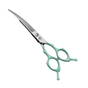 Maclura 7.0 Inch Green Stainless Steel Curved Dog Grooming Shears Professional Pet <b>Hair</b> Cutting Scissors - Product Image 1