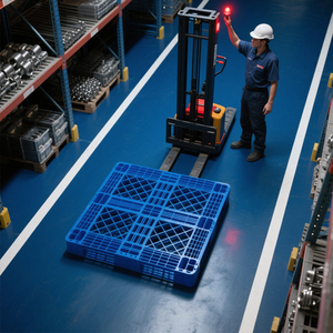 Nhiệm vụ nặng nề đôi mặt 4 cách nhập cảnh công nghiệp đảo ngược kho sử dụng <span class=keywords><strong>Pallet</strong></span> Nhựa lớn có thể xếp chồng lên nhau - Product Image 4