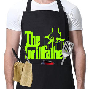 Hot Funny Alphabet Logo House Printing Cocina Restaurante Chef's BBQ Hombre Mujer Colgador de cuello ajustable Delantal de limpieza - Product Image 3