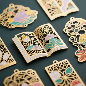 Marcapáginas de Metal Esmaltado Personalizados de Primera Calidad con Baño de Oro para Regalos de Marca Premium - Product Image 5