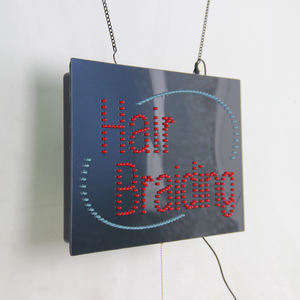 12*24 "ha condotto il segno aperto del salone di intrecciatura dei capelli, la luce lampeggiante animata ha condotto l'insegna anteriore del negozio - Product Image 3