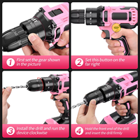 Perceuse électrique OEM la plus vendue, portable, sans fil, lithium-ion, sans balais, rechargeable, 20V, à vitesse variable, pour usage domestique, ensemble d'outils électriques