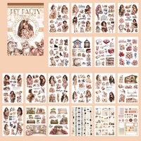 JAI IMAN 20 feuilles (5.56x8.26in) vacances vie fille PET autocollant décoratif livre pour artisanat Scrapbooking fournitures