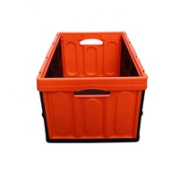 QS multi-usage En Plastique Coloré Pliable Durable En Plastique Conteneur De Stockage Empilable de Stockage De Conteneurs Pliable Pliable Avec Couvercle