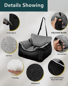 Depolama cepleri ve klipsli tasma taşınabilir köpek araba seyahat taşıyıcısı yatak ile yumuşak köpek Booster koltuklar - Product Image 6