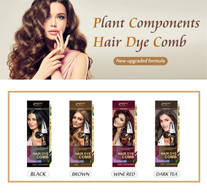 Venta al por mayor tinte para el cabello peine aceite de argán belleza color de cabello champú utilizado para tinte natural para el cabello con peine fácil de usar - Product Image 5