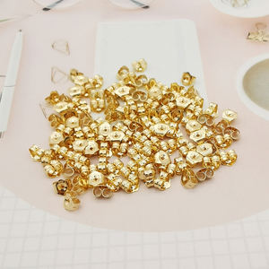 Pendientes de oro sólido de 14K y 18K, tapón trasero, Clips de mariposa para pendientes, accesorios para pendientes - Product Image 2