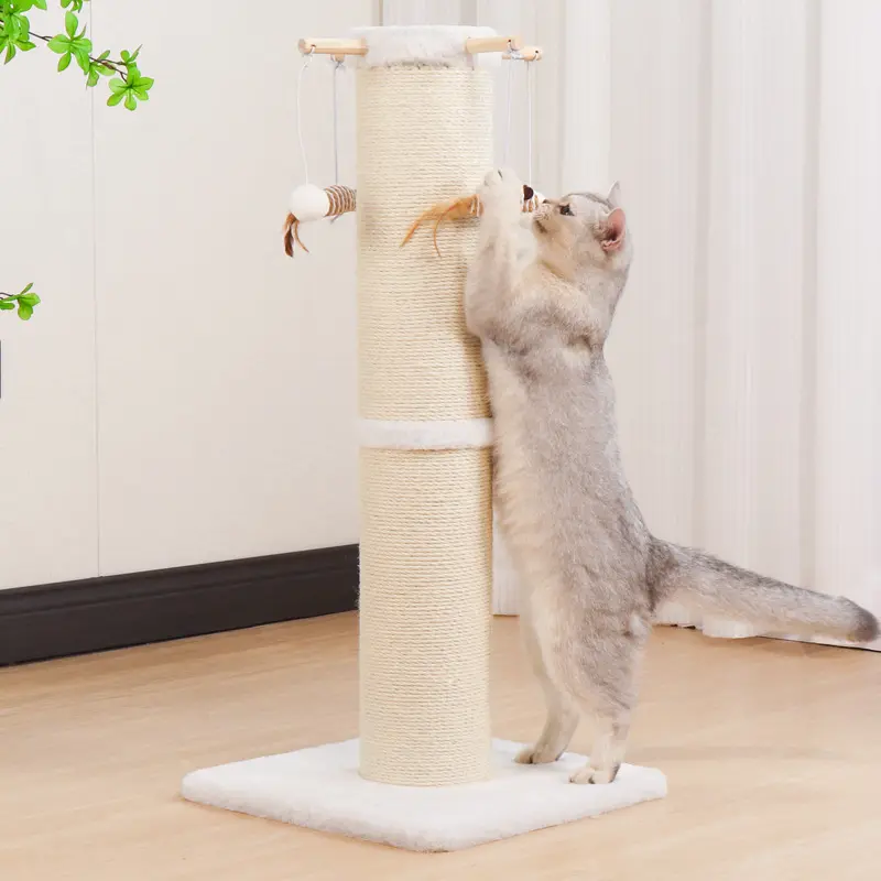 TTT Wholesale Pet Product Customized Sisal Material Small Tree Cat Scratching Post for Cats
