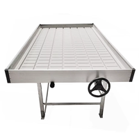 Table de culture hydroponique à roulettes Ebb and Flow avec cadre en aluminium pour serre commerciale et pépinière