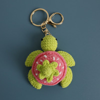 Porte-clés tortue mignon fait à la main, mini jouet tortue, pendentif