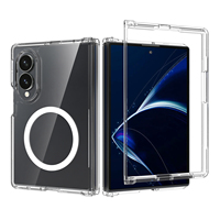 Étui de téléphone intelligent transparent magnétique pour Samsung Z Fold 8 Wide, anti-jaunissement, cristal clair, protection contre les chocs, coque de protection pour téléphone