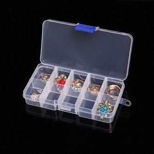 Boîte à perles pour bijoux, organisateur de rangement en résine plastique à 10 compartiments pour outils de fabrication de bijoux, forme rectangulaire - Product Image 4