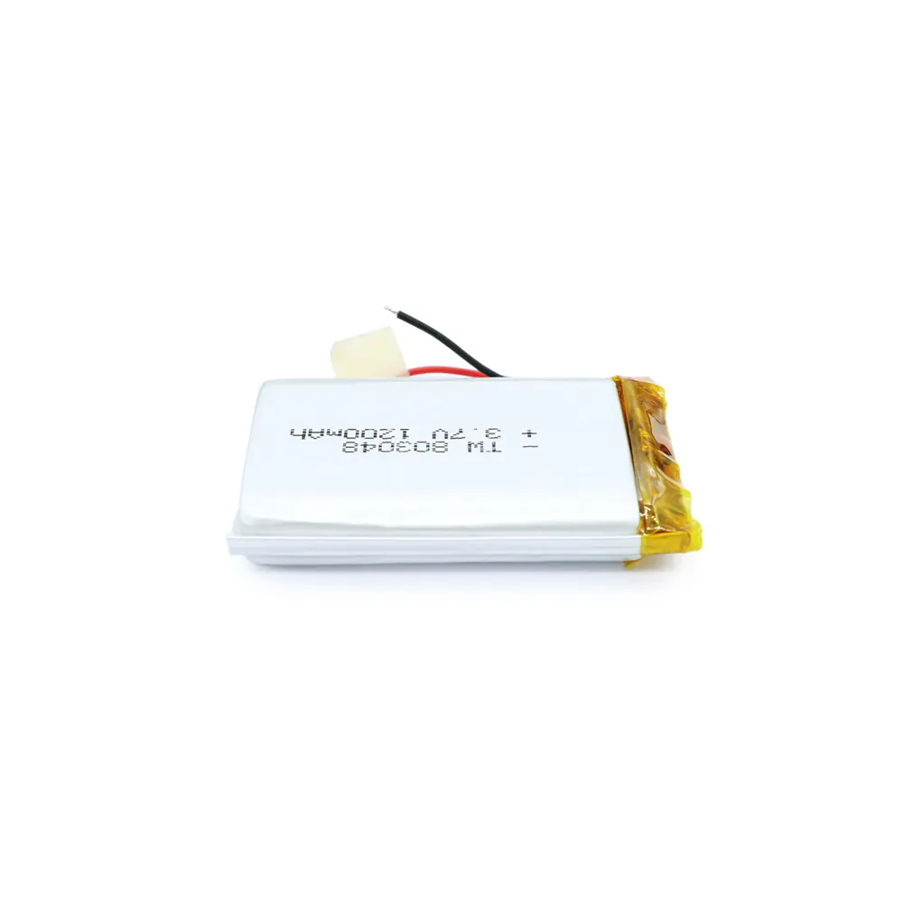 Customized rechargeable li-polymer lithium polymer LP803048 3.7v 1200mah lipo battery for Home Appliances