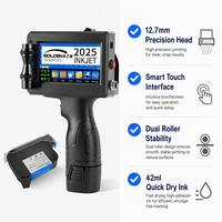 Impresora de Inyección de Tinta Portátil Manual de 12.7mm, Funciona con Batería, para Papel Kraft, Logotipos, Fechas, Códigos de Barras, Botellas de Plástico Térmico