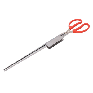 Pinzas de <span class=keywords><strong>cangrejo</strong></span> Asas de plástico de acero inoxidable 51cm de longitud Diseño de <span class=keywords><strong>punta</strong></span> de ranura Espesar Pinzas de tijera resistentes al calor para pescar rectas - Product Image 2