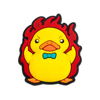 Breloque de sabot en caoutchouc souple Astrid, nouveau petit canard jaune de dessin animé, ornement de chaussure, boucle de sandale, décorations DIY, cadeau pour enfants