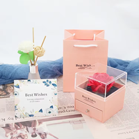 CULLUS Boîte à bijoux personnalisée de luxe pour cadeau de la Saint-Valentin, emballage de collier, boîte cadeau rose éternelle