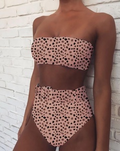 2019 Maiô Personalizado De Cintura Alta Impressão Swimwear Mulheres Maiô Praia Biquíni Sexy