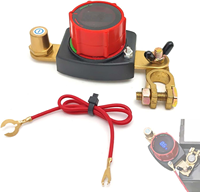 Nouveau Voltmètre Numérique avec Affichage 12V 24V 5-60A, Interrupteur de Déconnexion de Batterie Bipolaire avec Bornes en Cuivre pour VR, Voiture, Bateau, Marine