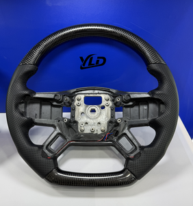 Volant en fibre de carbone pour Land <span class=keywords><strong>Rover</strong></span> Defender 2020 <span class=keywords><strong>2021</strong></span> 2022 2023 2024, volant en cuir perforé - Product Image 3