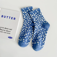 Chaussettes pour femmes tendance en vente chaude, mi-mollet, imprimé léopard, chaussettes en coton pour femmes
