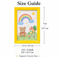 Cadre photo en PVC coloré pour enfants, couleurs vives, affichage mural ou sur table, cadre pour dessins d'enfants
