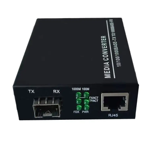 Gigabit SFP thu phát quang 10/100/1000M 1 SFP khe cắm + 1 RJ45 Ethernet sợi Quang Phương tiện truyền thông converte 20km - Product Image 1