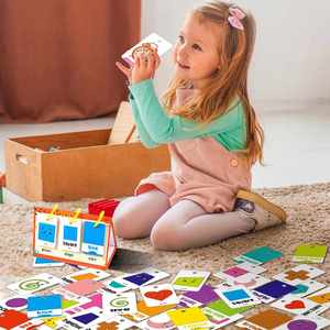Juguete Educativo Temprano para Niños, 60 Piezas, Tarjetas de Memoria con Formas <span class=keywords><strong>y</strong></span> Colores, Tabla de Aprendizaje para Niños - Product Image 4
