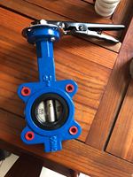 Vanne papillon à poignée ANSI 150LB DN50 2'' GGG40 en fonte ductile CF8M avec actionneur pneumatique ou électrique