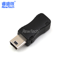 90 degrés 4 broches Type A femelle Usb 3.0 câble prise connecteur coque verticale avec collier 180 degrés Mini USB connecteurs femelles