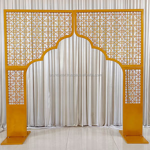 Furun Luxury Wedding Arch Square Soporte de fondo de acero inoxidable para eventos y decoración de escenario de fiesta - Product Image 6