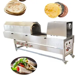 Máquina de produção de naan chapti, fabricante de pizza roti portátil, de alto nível de segurança, industrial (WhatsApp: +86 1324
