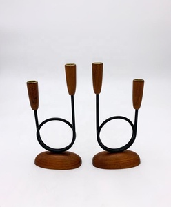 Bougeoirs modernes en bois de teck personnalisés Nouveau design Fantaisie bonne finition en tailles pour Noël - Product Image 1