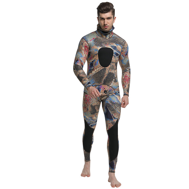 Combinaison De Plongée 5mm Néoprène Camouflage - Tenue De Plongée, Chasse Sous-Marine, Surf - Taille S-3XL