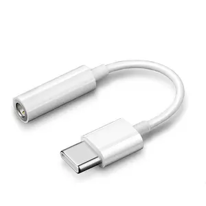 Haut-parleur type c mâle à 3.5mm femelle blanc usb type c à 3.5mm adaptateur de prise d'écouteur Hifi type c à prise jack 3.5mm convertisseur audio