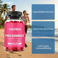 Bonbons gélifiés pour soulager les douleurs menstruelles, équilibre hormonal, antioxydant, soutien immunitaire, marque privée OEM pour femmes.