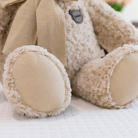 Nouvel ours en peluche super doux avec doublure en maille rembourrée de coton PP pour cadeau d'anniversaire pour enfants, anti-stress