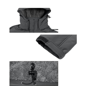 Chaqueta de Invierno para Hombre, Forrada de Sherpa, Cortavientos, para Montaña, Esquí y Nieve, con Capucha Desmontable - Product Image 4