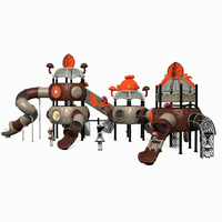 Structure de jeu extérieure robuste et grande pour enfants, idéale pour les parcs commerciaux – Ensemble de jeux de plein air en plastique pour enfants