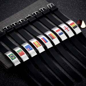 Pulseras de Silicona Promocionales con Logotipo Personalizado, Color Personalizado, Diseño Personalizado, Resistentes al Agua, Ecológicas, con Diseño de Bandera Nacional en Relieve - Product Image 5