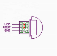 HC-SR312 Miniatur Sensor tubuh manusia modul PIR Modul inframerah Sensor inframerah tubuh manusia piroelektrik