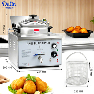 Freidora a Presión de Pollo de 16L para Encimera, Precio Económico Estilo Henny Penny, para Restaurantes o Bares, Freidora Industrial para Pollo, Papas Fritas y Carne - Product Image 2